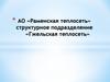 АО «Раменская теплосеть» структурное подразделение «Гжельская теплосеть»