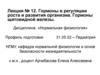 Гормоны в регуляции роста и развития организма. Гормоны щитовидной железы. Лекция № 12