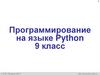 Программирование на языке Python  (9 класс)