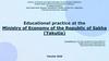 Educational practice at the Ministry of Economy of the Republic of Sakha (Yakutia)