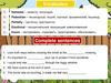 Vocabulary. Complete sentences