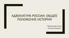 Адвокатура России: общее положение история