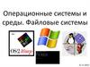 Операционные системы и среды. Файловые системы