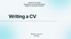 English for Academic Purposes Writing a CV Week 2 Lesson 1