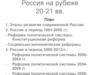 Россия в 20-21 веках