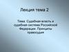 Судебная власть и судебная система Российской Федерации. Принципы правосудия