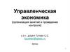 Управленческая экономика (организация занятий и проведение контроля)