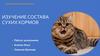 Изучение состава сухих кормов