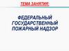 Федеральный государственный пожарный надзор