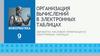 Организация вычислений в электронных таблицах