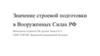 Значение строевой подготовки в Вооруженных Силах РФ