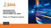 Разработка прикладных программ на Java  (тема 1.2)