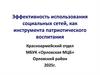 Эффективность использования социальных сетей, как инструмента патриотического воспитания