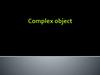 Complex Object
