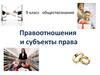 Правоотношения и субъекты права. 9 класс