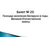 Геноцид населения Беларуси в годы Великой Отечественной войны. Билет № 20