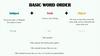Basic word order