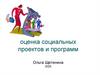 Оценка социальных проектов и программ