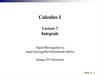 Integrals. Lecture 7. Calculus 1