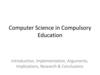 Computer Science in Compulsory Education
