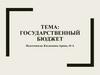 Государственный бюджет