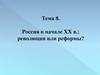Россия в начале XX в.: революция или реформы?