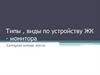 Типы, виды по устройству ЖК - монитора
