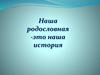 Наша родословная - это наша история