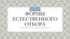 Формы естественного отбора