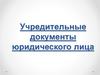 Учредительные документы юридического лица