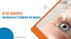 Eye Drops Manufacturers in India