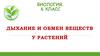 Дыхание и обмен веществ у растений  (6 класс)