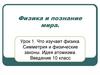 Что изучает физика? Симметрия и физические законы. Идея атомизма. Введение 10 класс