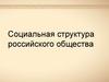 Социальная структура российского общества