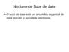 Noțiune de Baze de date