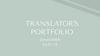 Translator's Portfolio. About me