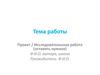 Исследовательская работа  (шаблон)