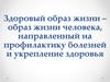 Здоровый образ жизни – образ жизни человека, направленный на профилактику болезней и укрепление здоровья