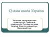Судова влада України: Загальна характеристика правосуддя. Принципи правосуддя. Судова система України. Конституційний суд