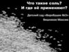 Что такое соль? И где её применяют?