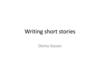 Writing short stories Demo lesson
