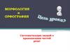 Систематизация знаний о правописании частей речи