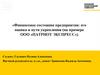Финансовое состояние предприятия: его оценка и пути укрепления (на примере ООО «ПАТРИОТ ЭКСПРЕСС»)
