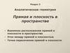 Прямая и плоскость в пространстве. Раздел 3