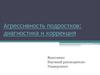 Агрессивность подростков: диагностика и коррекция