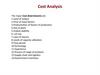Cost analysis