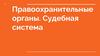Правоохранительные органы. Судебная система