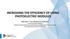 Increasing the efficiency of using photoelectric modules