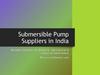 Submersible Pump Suppliers in India