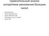 Сравнительный анализ алгоритмов умножения больших чисел